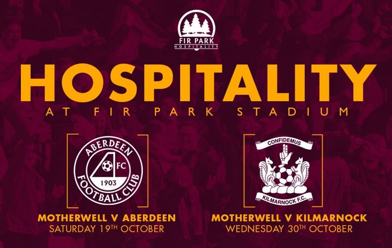 Hospitality packages for Aberdeen and Kilmarnock