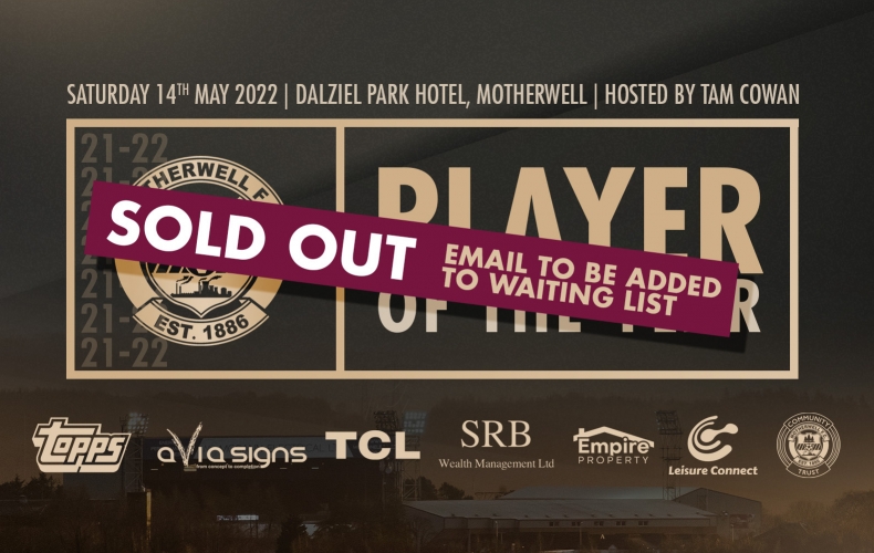 Player of the Year 2021/22 sold out