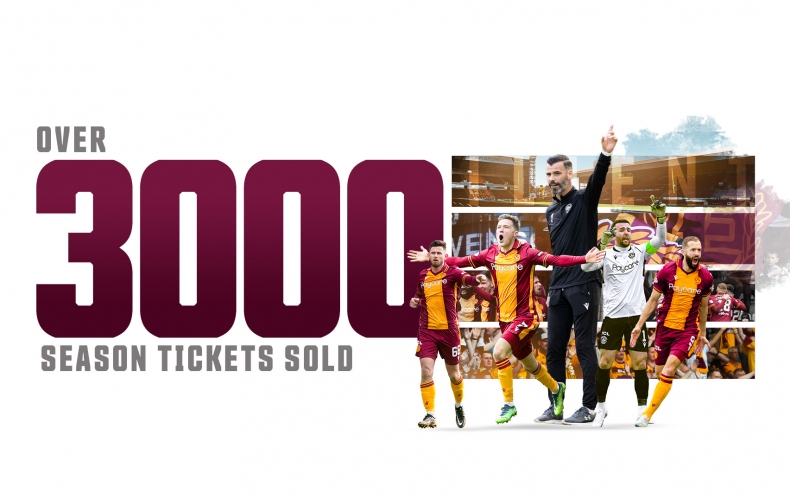 Over 3000 Season tickets sold