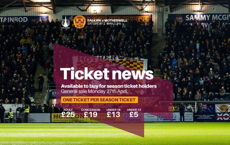 Falkirk tickets now on sale