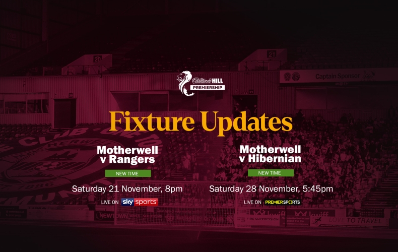 November fixture update